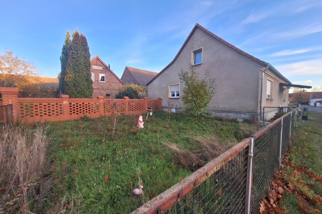 Blick auf den gepachteten Garten