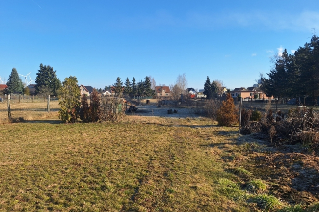 Blick auf das Grundstück