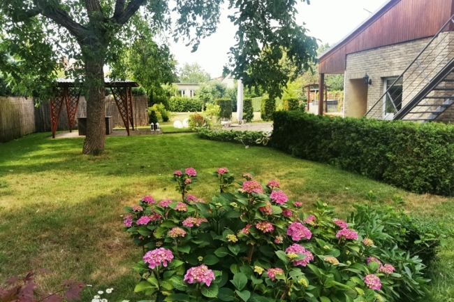 Blick auf das Grundstück